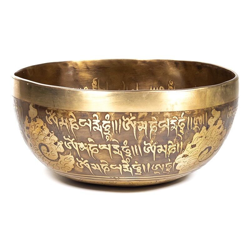 Klankschaal Tibet gegraveerd -- 1500-1650 g; 24x10 cm 2 Klankschaal Tibet gegraveerd -- 1500-1650 g; 24x10 cm - Afbeelding 2